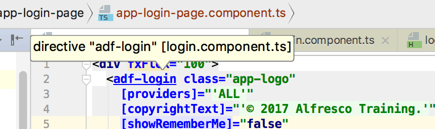 ADF Component link